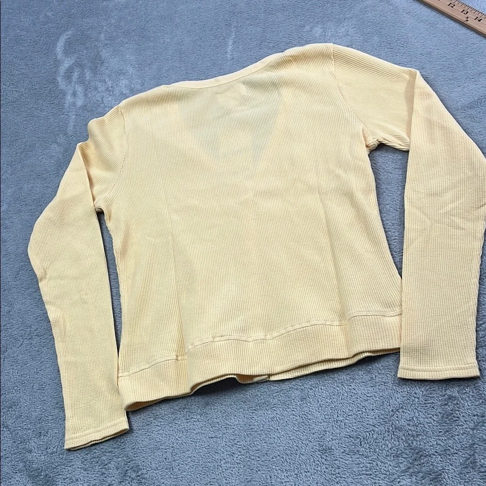 NEW PACT S 100% Organic Cotton Yellow Daffodil Noa Baby Cardigan Waffle Knit - Picture 8 of 9